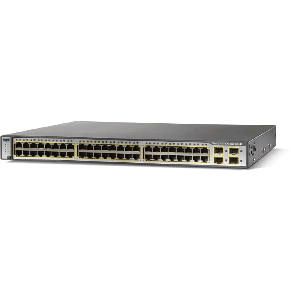 Cisco Catalyst 3750G 48-port Gigabit PoE network switch front view
