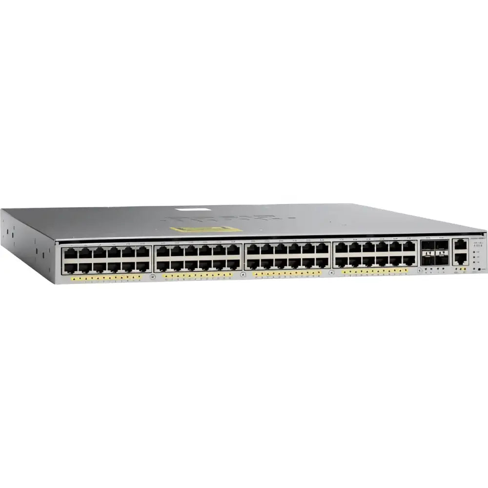 Cisco Catalyst 4948 10G uplink switch front view with multiple Ethernet ports