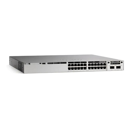 Cisco Catalyst 9300 24-port 1G SFP network switch with modular uplinks, front view