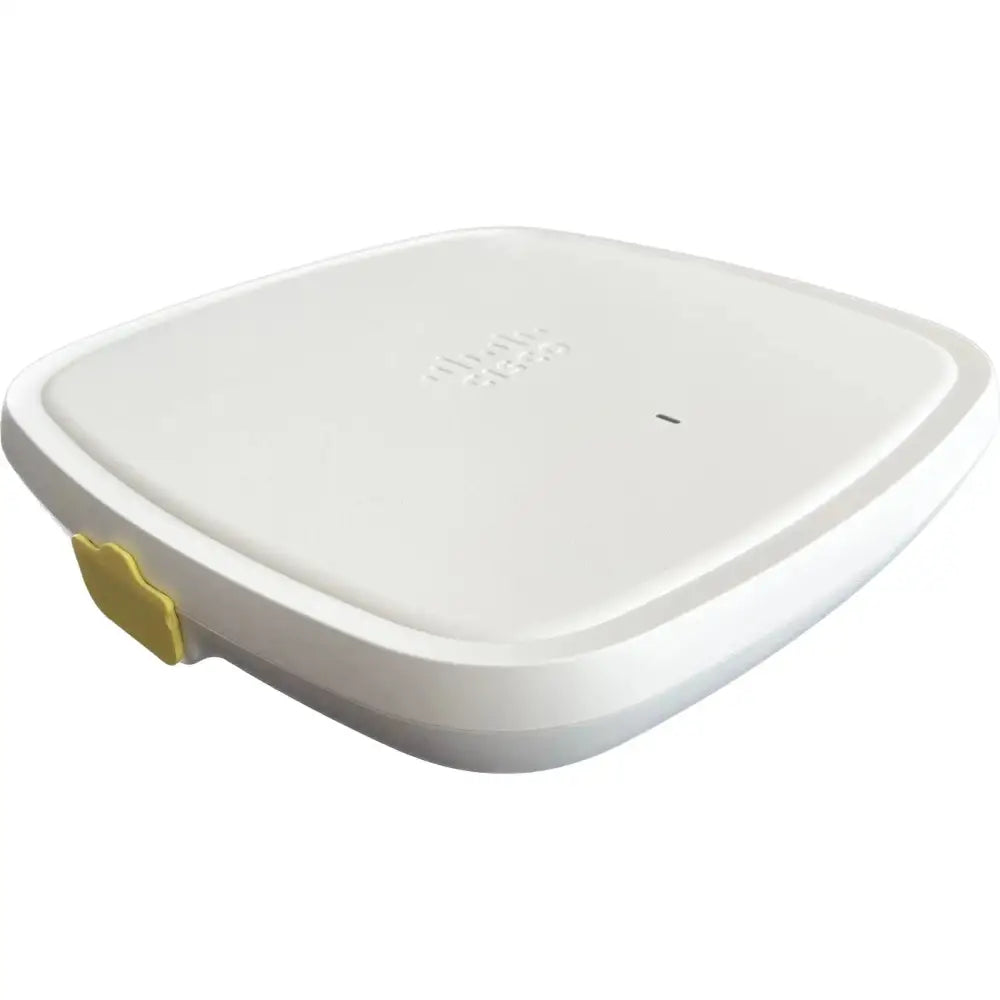 Cisco Catalyst 9130AXE-B white wireless access point with yellow latch, refurbished