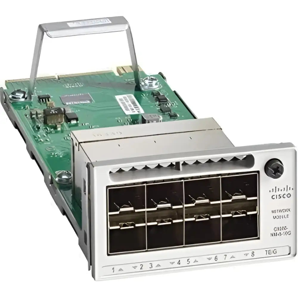 Cisco Catalyst C9300 8-Port 10GE SFP network module refurbished, product front view