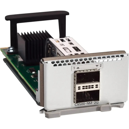 Cisco Catalyst C9500-NM-2Q 10Gbit network switch module with visible ports and heatsink