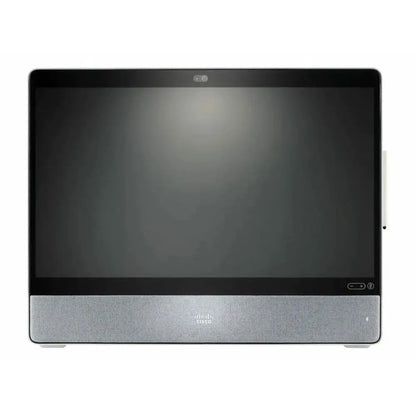 Cisco Webex Desk Pro 27 video conferencing endpoint with touchscreen and gray speaker panel
