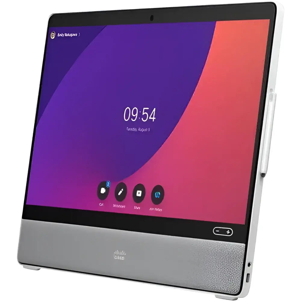 Cisco Webex Desk Pro 27 video collaboration endpoint with touchscreen display