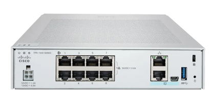 Cisco Firepower FPR1010 NGFW K9 refurbished firewall rear view with ports and connectors