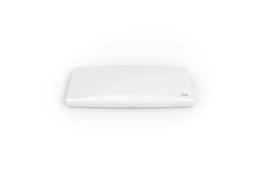 Cisco Meraki MR36 white wireless access point, rectangular with Cisco logo, on plain background
