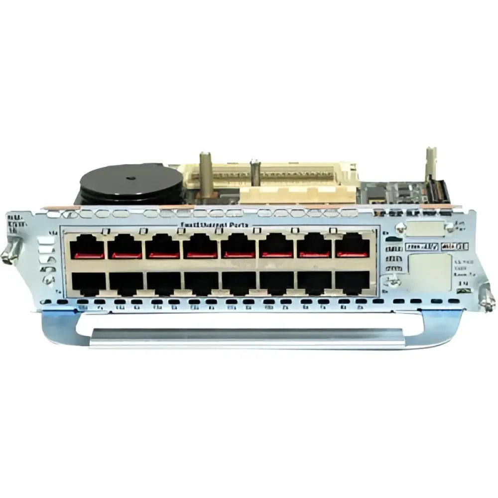Cisco NM-16ESW network module with 16 Fast Ethernet ports on white background