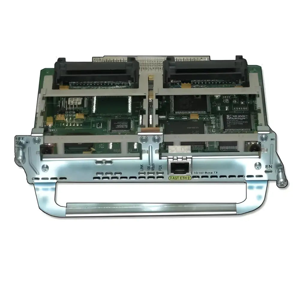Cisco NM-HDV2-1T1/E1 network module with circuit board and metal handle
