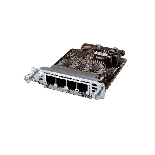 Cisco VIC-4FXS/DID voice interface card with four RJ-11 ports on a circuit board