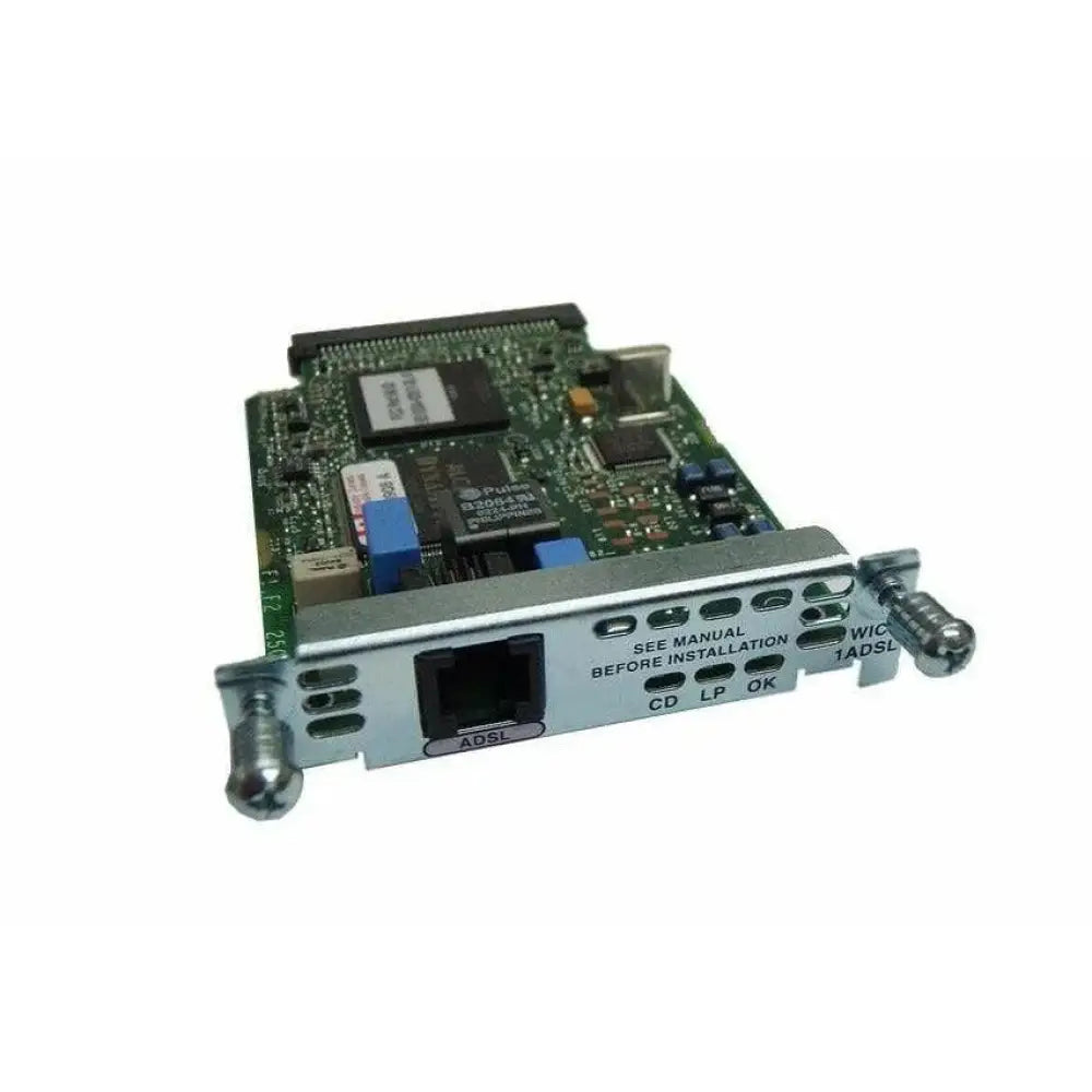 Cisco WIC-1ADSL ADSL WAN interface card with visible port and circuit board