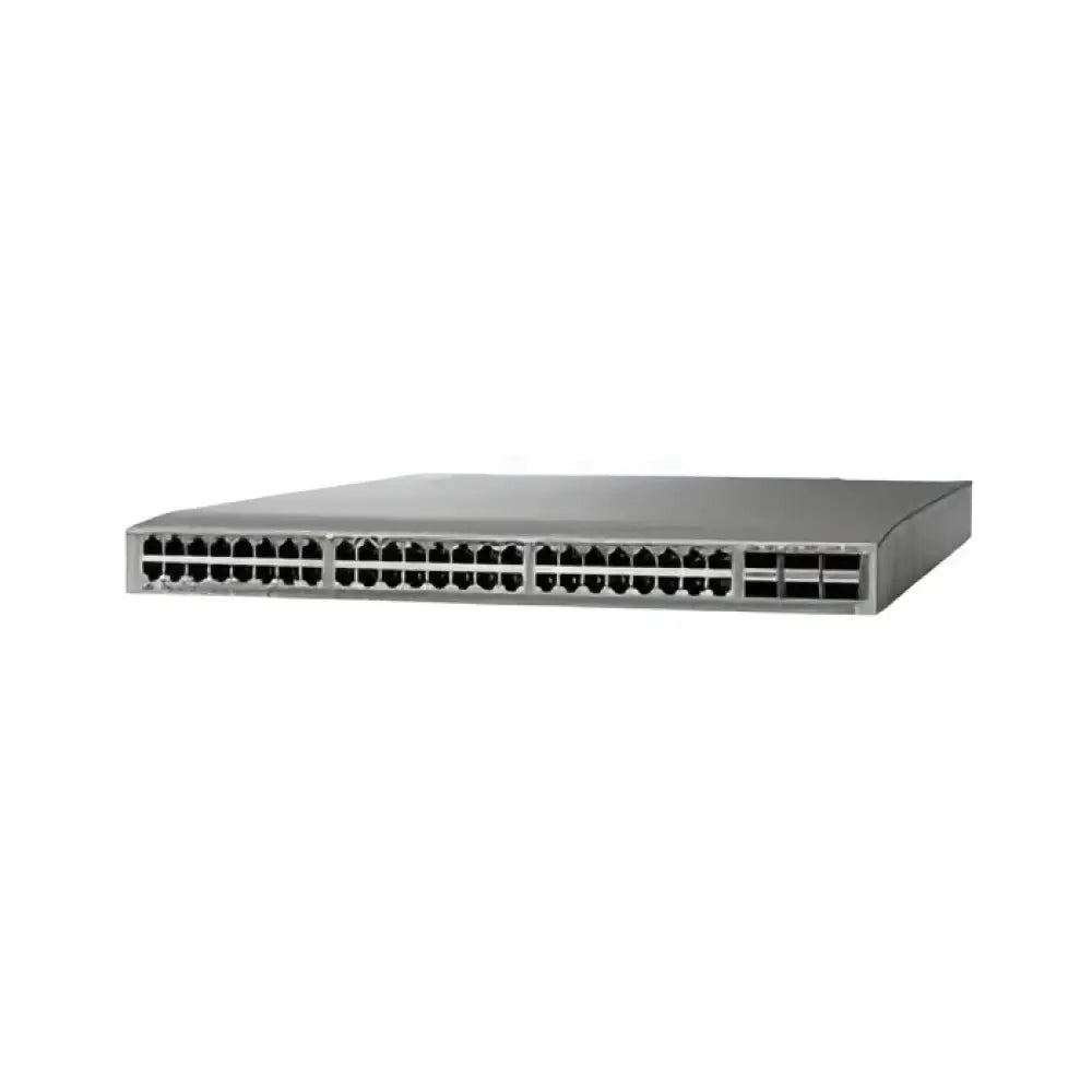 Cisco Nexus 9000 48-port 10GBase-T Ethernet switch N9K-C93108TC-FX on white background