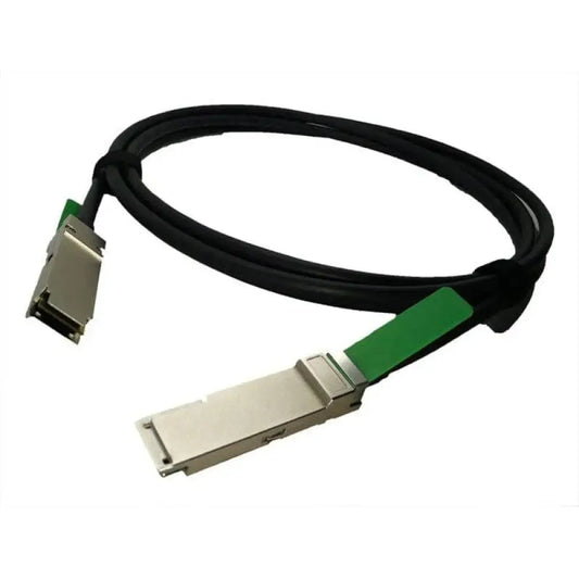 Cisco QSFP to QSFP passive 7m twinax copper cable with metal connectors on white background