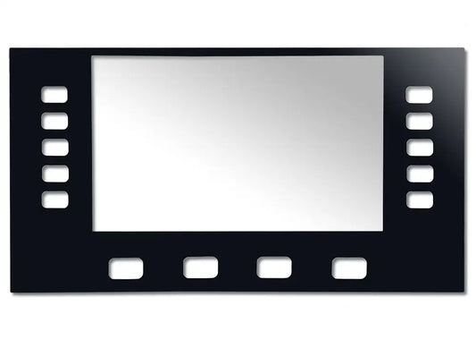 Clear magnetic faceplate for Cisco 8800 series IP phone, rectangular with button cutouts