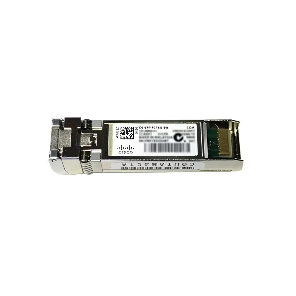 Cisco SFP Fiber Channel Switch Optic 16Gbit DS-SFP-FC16G-SW module on white background