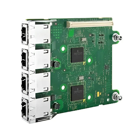 Dell Broadcom 5720 quad port 1Gb Base-T OCP 3.0 NIC network card, green PCB, four RJ45 ports