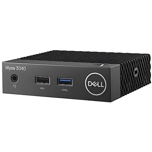 Dell Wyse 3040 thin client mini PC with front USB ports and Dell logo