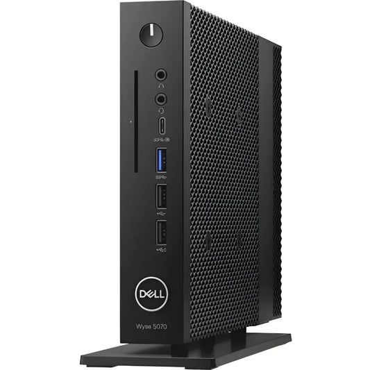 Dell Wyse 5070 thin client desktop with multiple front ports and mesh side panel
