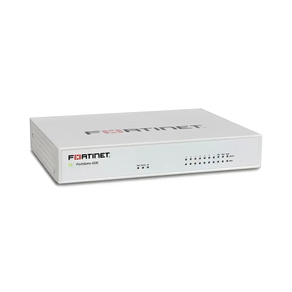 Fortinet FortiGate 60E 10-port security appliance refurbished on white background