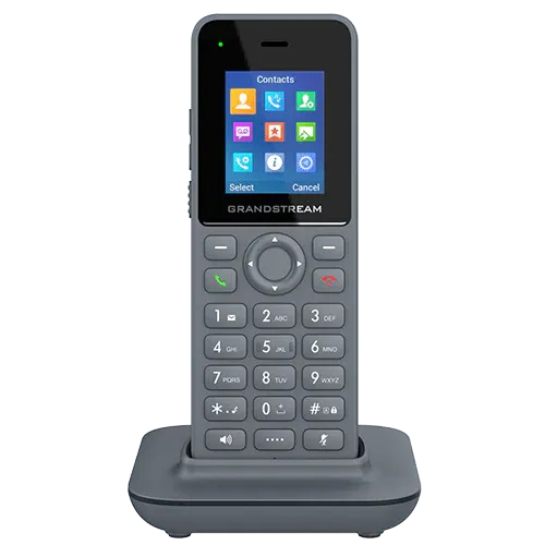 Grandstream DP725 cordless HD IP phone with color display on charging base
