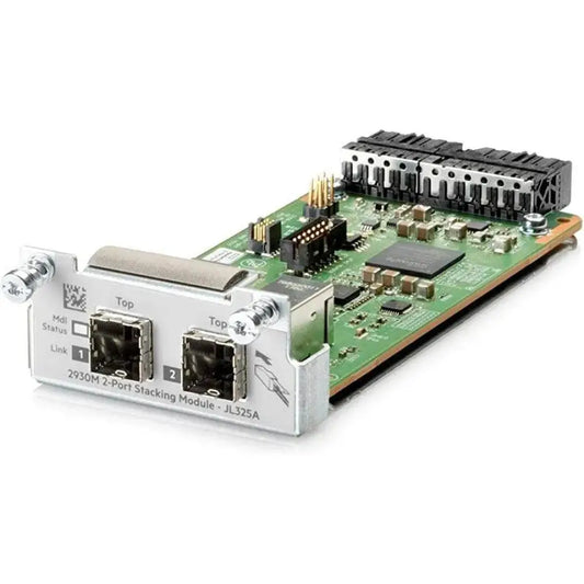 HP Aruba 2930M 2-port stacking module JL325A network card on white background