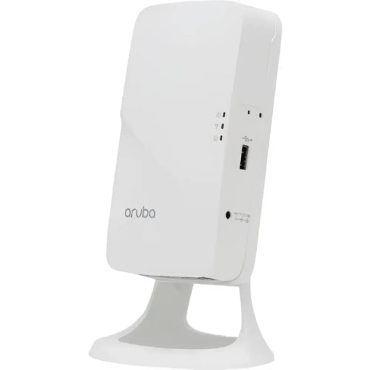 HP Aruba 303H Hospitality Access Point JZ088A refurbished on white stand