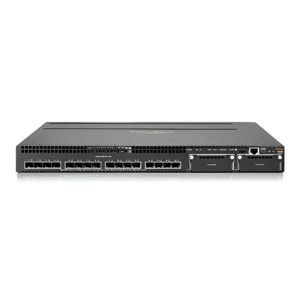 HP Aruba 3810M 16SFP 2-slot switch JL075A front view with visible network ports