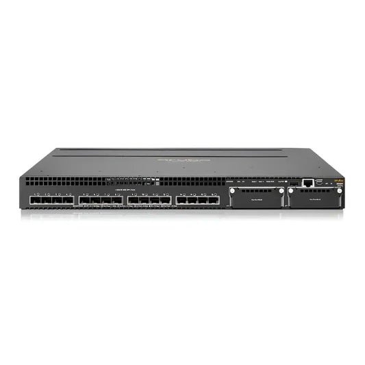 HP Aruba 3810M 16SFP 2-slot switch JL075A front view with visible network ports