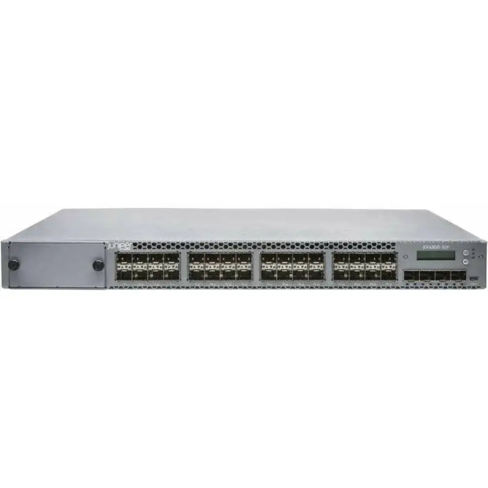 Juniper Networks EX4300 32-port SFP gigabit switch front view, refurbished model