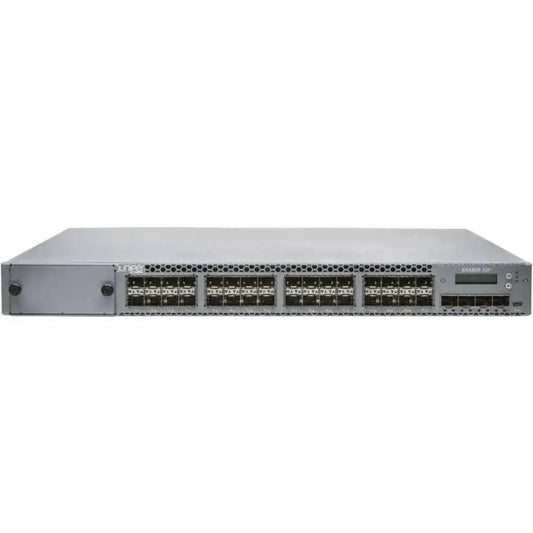 Juniper Networks EX4300 32-port SFP gigabit switch front view, refurbished model