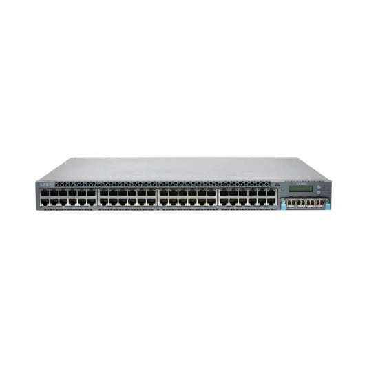 Juniper EX4300-48P 48-port Gigabit PoE network switch front view on white background