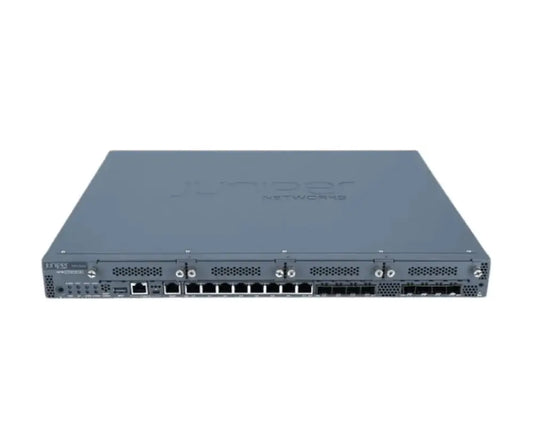 Juniper Networks SRX340 8-port security firewall refurbished, front panel ports visible