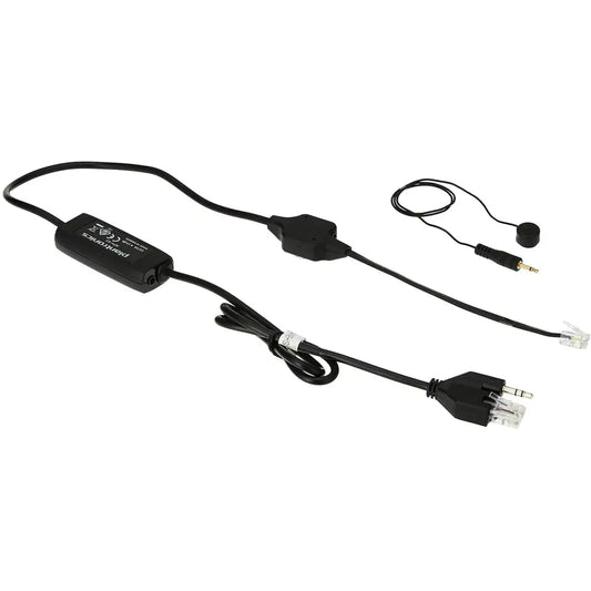 Plantronics APV-63 EHS adapter cable for Avaya phones, black with multiple connectors