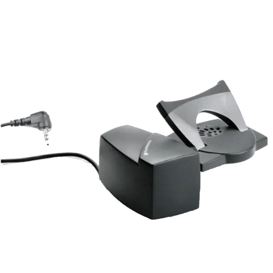 Plantronics HL10 handset lifter with attached cable on a white background