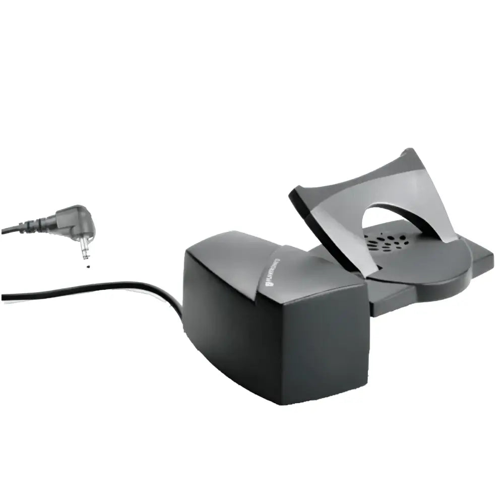 Plantronics HL10 handset lifter refurbished, angled view with cable attached