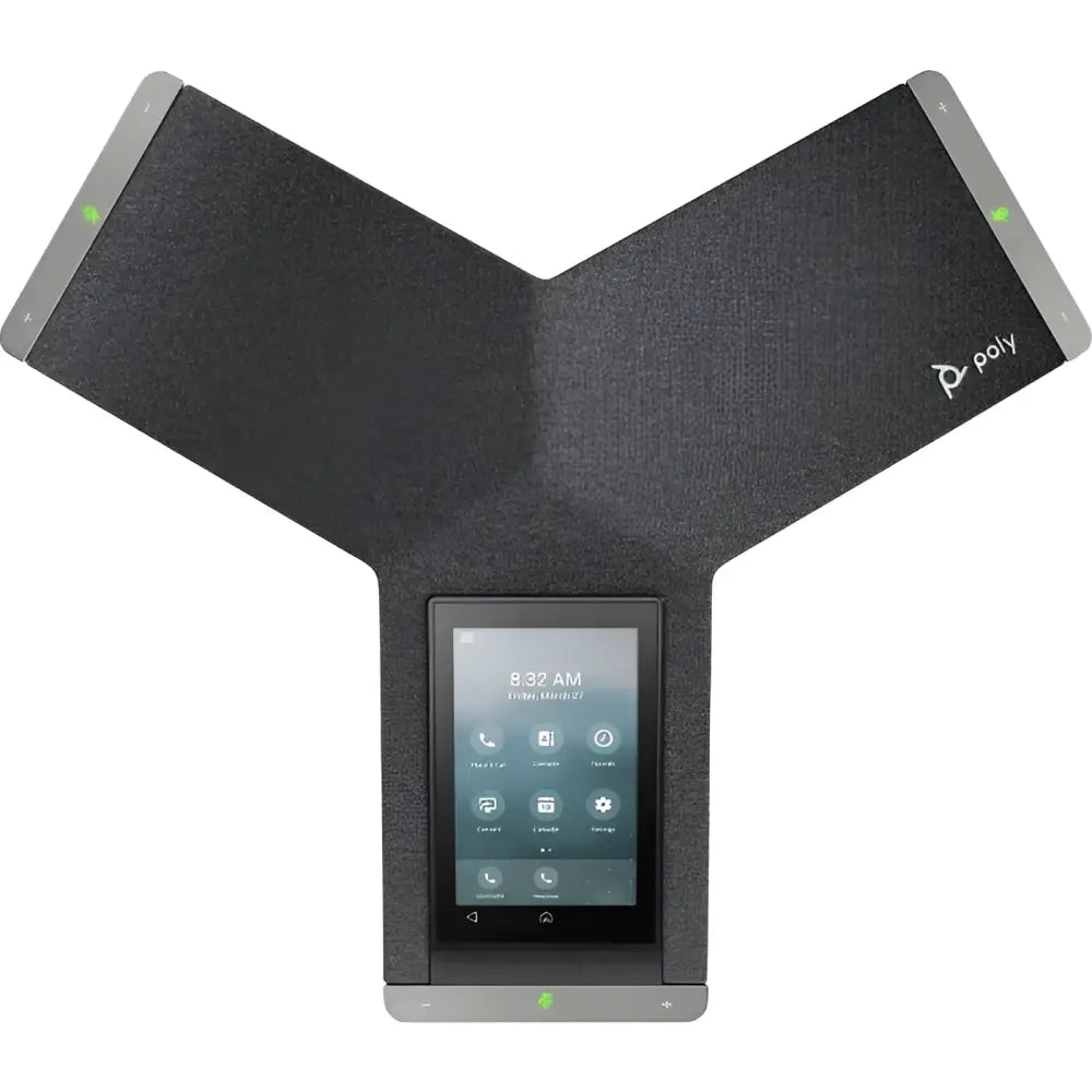 Polycom RealPresence Trio C60 IP conference phone with touchscreen display, top view