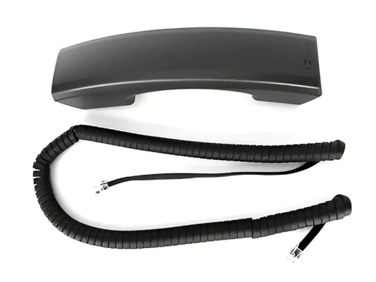 Polycom replacement HD handset with black curly cord for VVX and CCX series phones