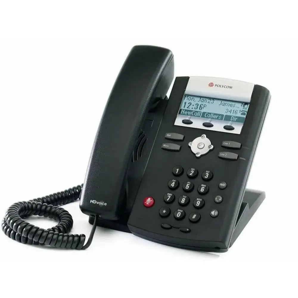 Polycom SoundPoint IP331 business desktop VoIP phone with LCD screen and HD Voice handset