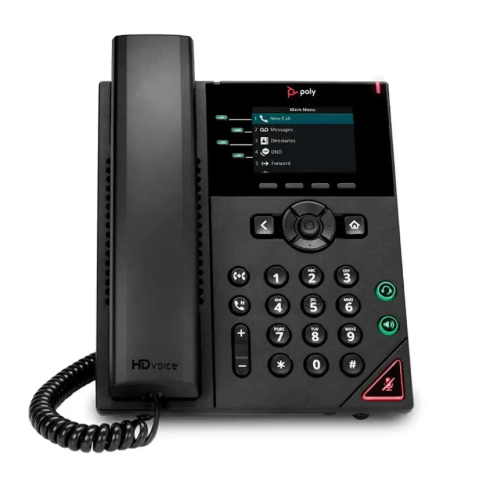 Polycom VVX 250 IP phone with color display and keypad, refurbished office phone