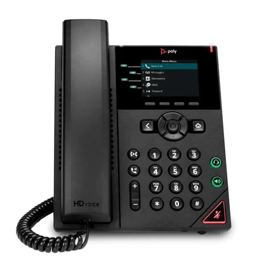 Polycom VVX 250 IP phone with color display and keypad, refurbished office phone