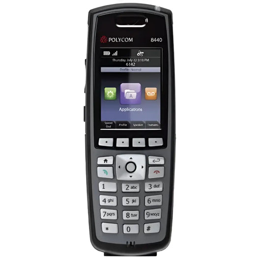 Spectralink Polycom 8440 black SIP cordless phone with color display and keypad