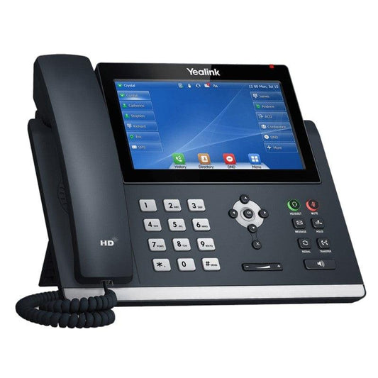Yealink 7" Touchscreen 16 Line Gigabit IP PoE Phone - YEALINK-T48U New - YEALINK-T48U - Reef Telecom