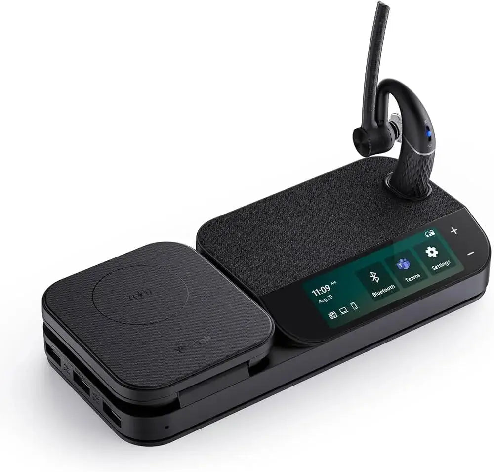 Yealink BH71 Pro mono Bluetooth wireless headset with touchscreen workstation dock