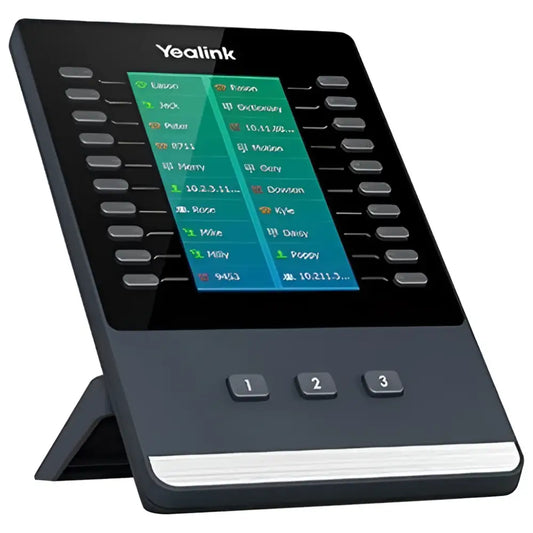 Yealink EXP50 color screen expansion module with 20 programmable buttons and three keys.