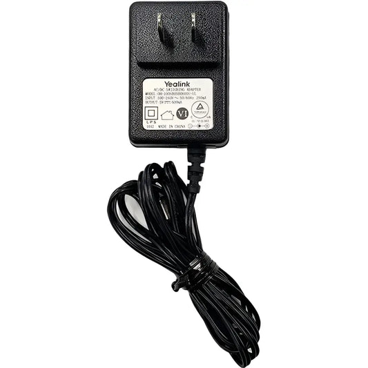 Yealink PS5V600US power adapter with black cord and US plug for Yealink devices
