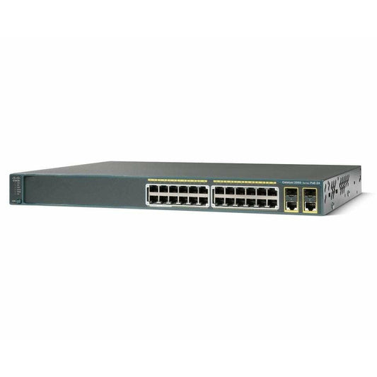 Cisco Catalyst 2960 24 Port 10/100 POE + 2 T/SFP Image Switch - WS-C2960-24PC-L - WS-C2960-24PC-L-R - Reef Telecom