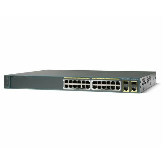 Cisco Catalyst 2960 24 Port 10/100/1000 POE + 2 T/SFP Image Switch - WS-C2960-24PC-S