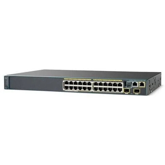 Cisco Catalyst 2960S 24 Port 10/100/1000 PoE Gigabit Switch w/ 2 SFP+ - WS-C2960S-24PD-L Refurbished