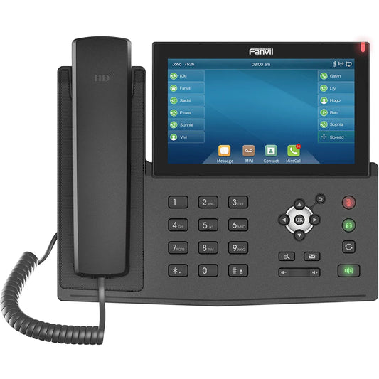 Fanvil X7 7" Touch Color Display 20 Line SIP PoE Gigabit IP Phone w/ Bluetooth - FANVIL-X7 - New - FANVIL-X7 - Reef Telecom