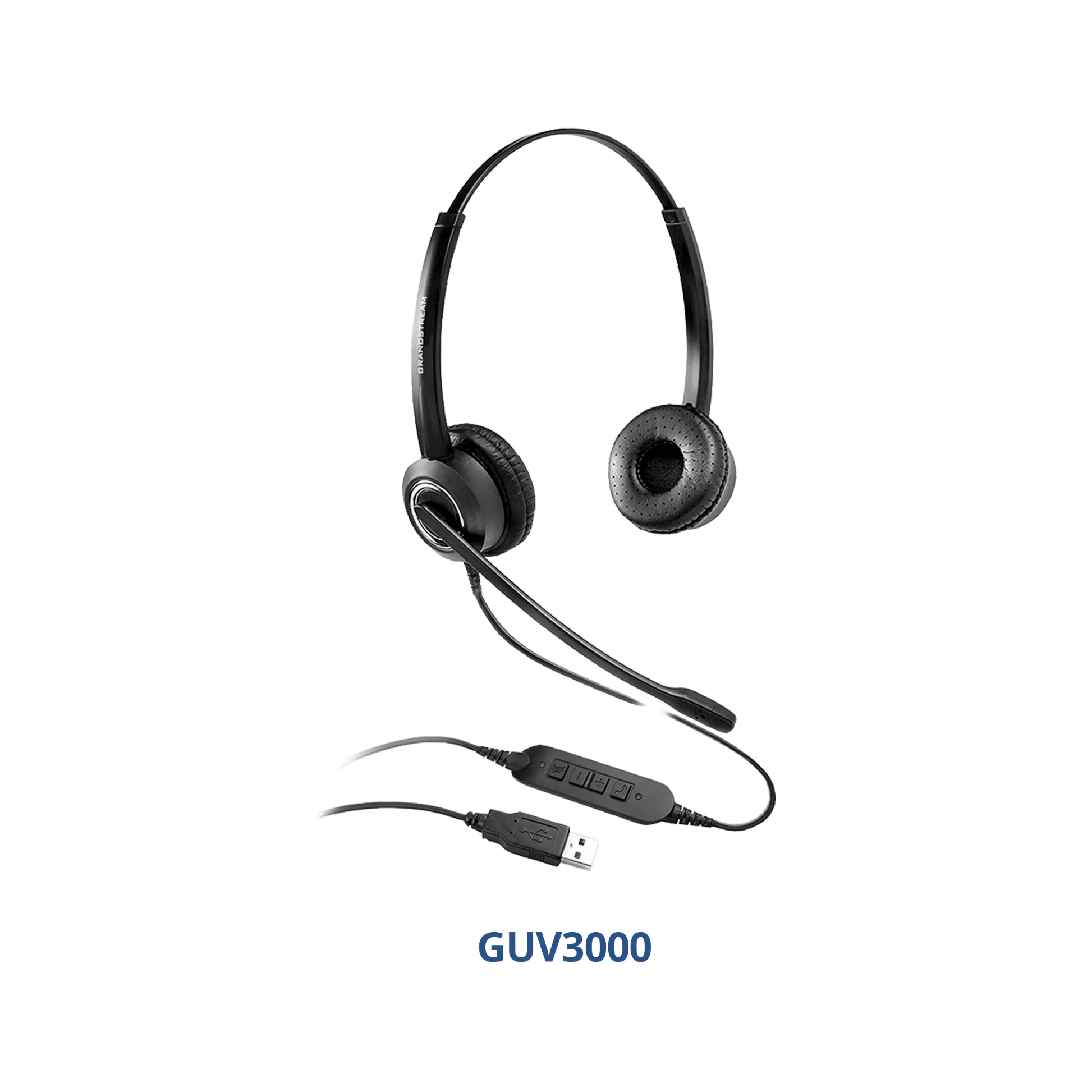 Grandstream HD USB Headsets with Noise Canceling Mic - GRANDSTREAM-GUV3000 New - GRANDSTREAM-GUV3000 - Reef Telecom