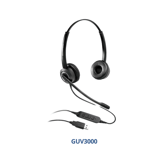 Grandstream HD USB Headsets with Noise Canceling Mic - GRANDSTREAM-GUV3000 New - GRANDSTREAM-GUV3000 - Reef Telecom